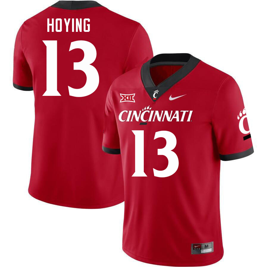 Cincinnati Bearcats #13 Jacob Hoying Big 12 Conference College Football Jerseys Stitched Sale-Red